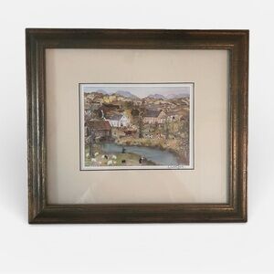 Will Moses Handsigned Limited Edition Serigraph On Paper Trout Fishing In Vermon